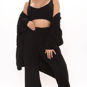 Fashion Nova Cozy Pants Black Size 1-2xl (Pants only)